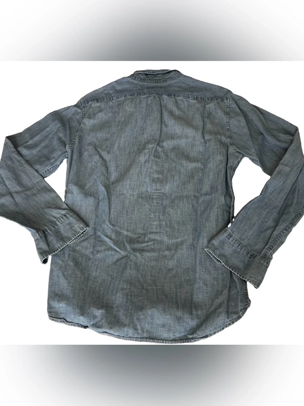 J Crew Shirt Mens Medium Slim Chambray Denim Button Down Blue Casual Business